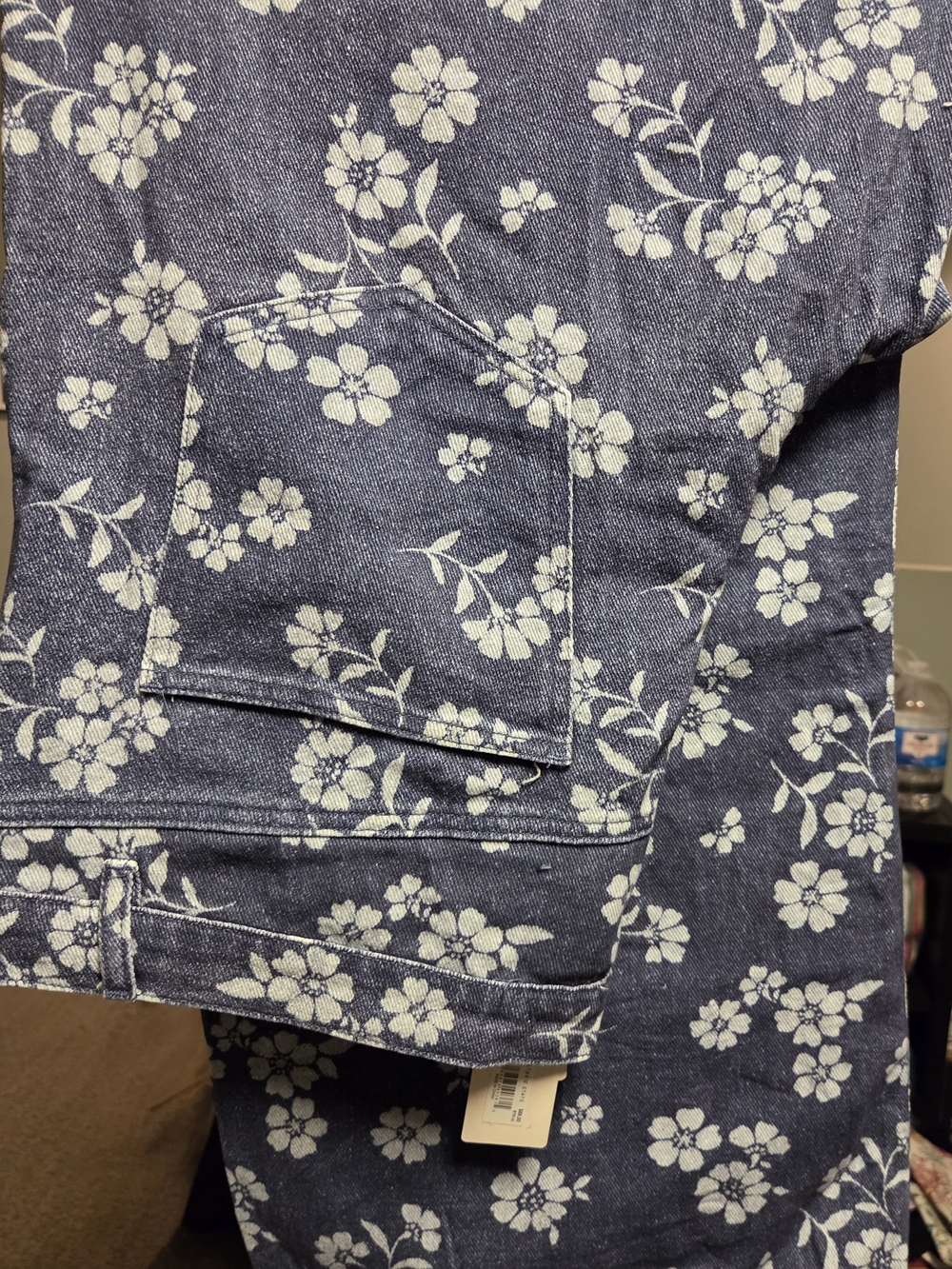 Altar'd State Navy Floral Wide-Leg Jeans - Picture 5 of 5